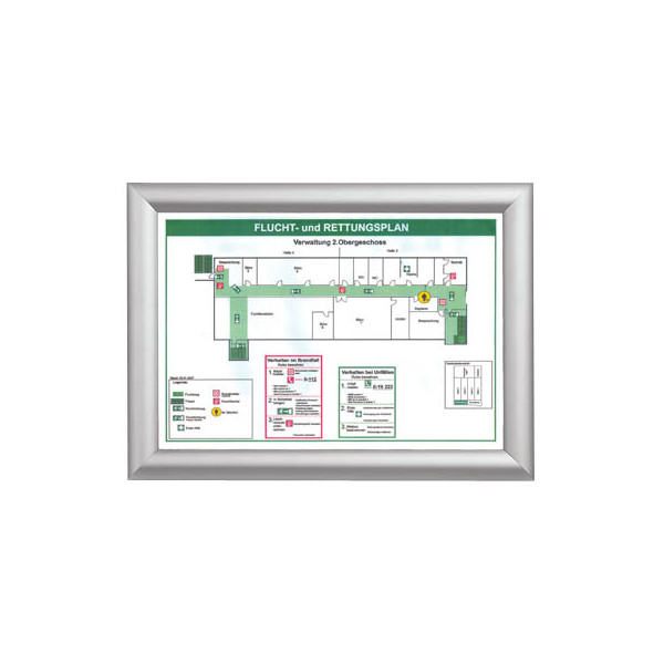 8595578356557 - Plakat-Klapprahmen KRA2G25 silber A2 mit Antireflexfolie 8595578356557 Showdown Displays