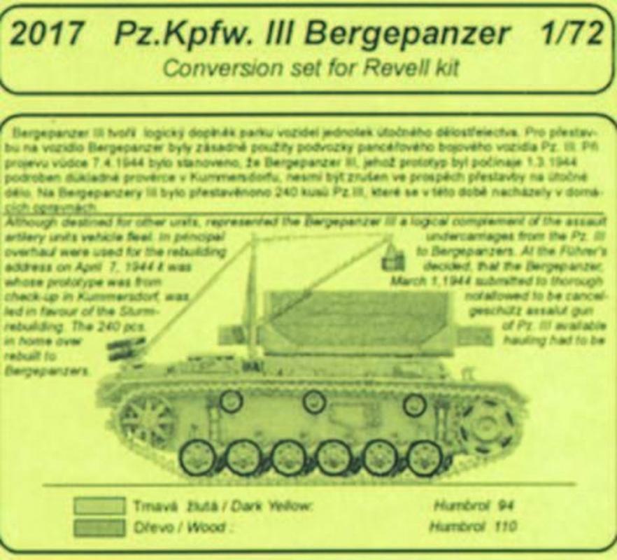 8595593100326 - PzKpfw III Bergepanzer - Conversion set [Revell]