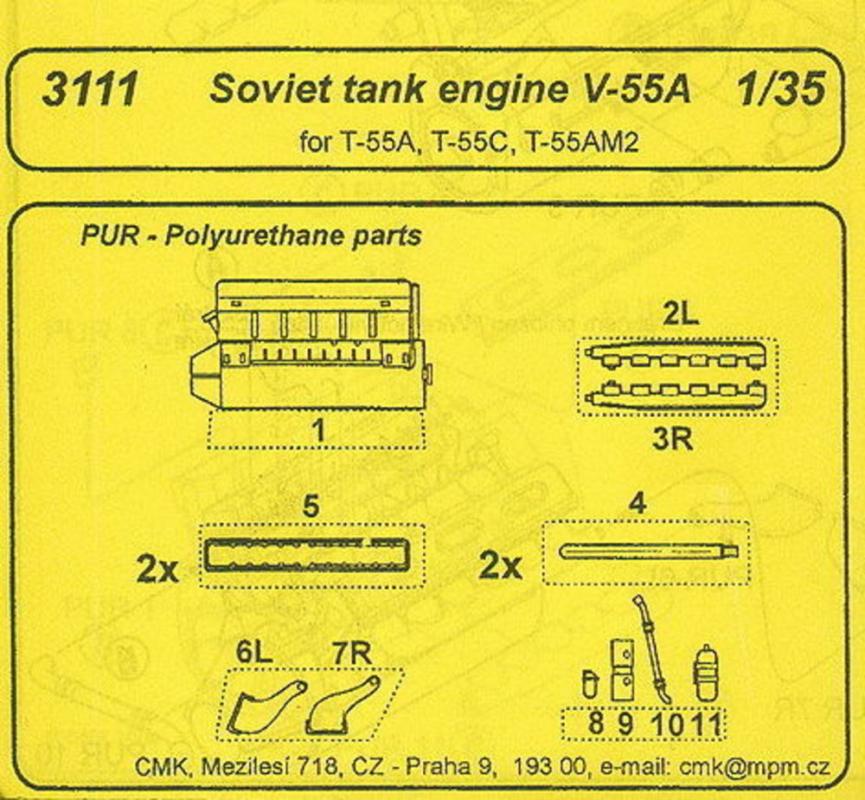 8595593101675 - V-55A Soviet Tank - Engine