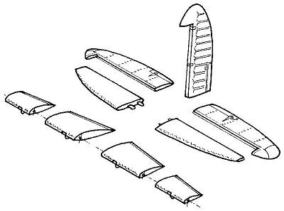 8595593106724 - Mosquito B MkIV - Control surfaces