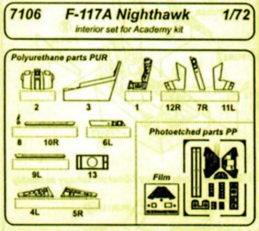 8595593107387 - F 117A Nighthawk - Interior [Academy]