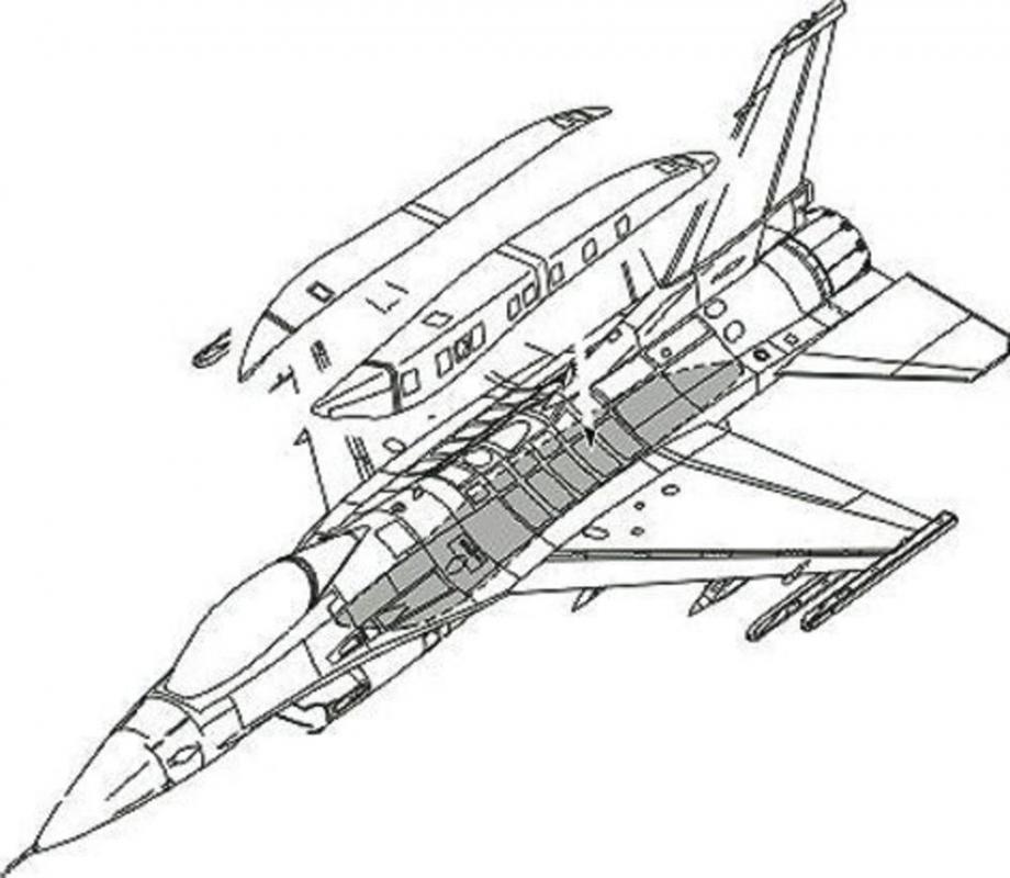 8595593107905 - F-16C Conformal Fuel Tank - Armament set [Academy]