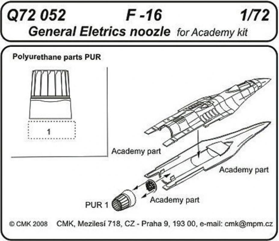 8595593116327 - F-16 General Electric - Exhaust Noozle [Academy]