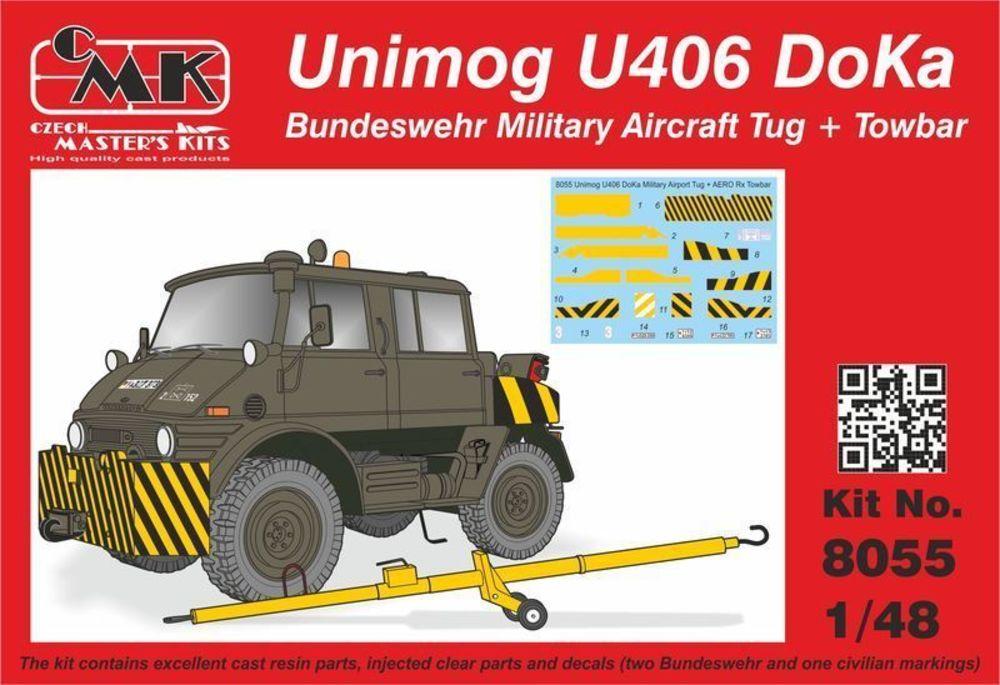 8595593126722 - CMK 129-8055 - Unimog U406 DoKa Military Airport Tug + Towbar in 148