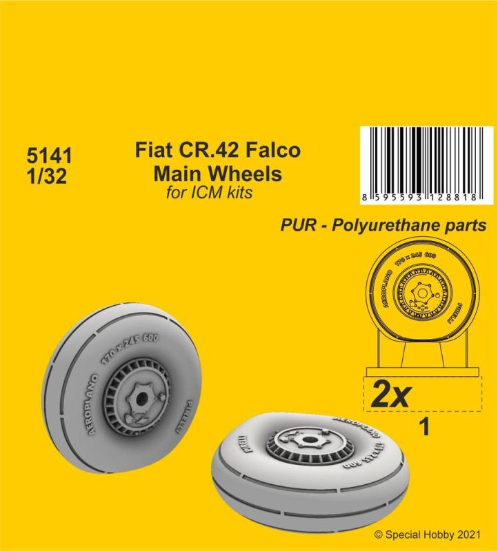 8595593128818 - CMK 129-5141 - Fiat CR42 Main Wheels (ICM kit) in 132