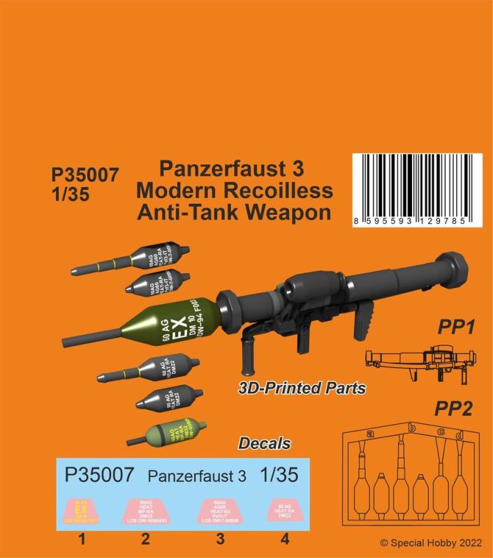 8595593129785 - CMK P35007 - 135 Panzerfaust 3 - Modern Recoilless Anti-tank Weapon 8595593129785 - CMK P35007 - 135 Panzerfaust 3 - Modern Recoilless Anti-tank Weapon