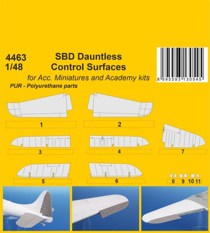 8595593130545 - SBD Dauntless Control Surfaces [Academy]