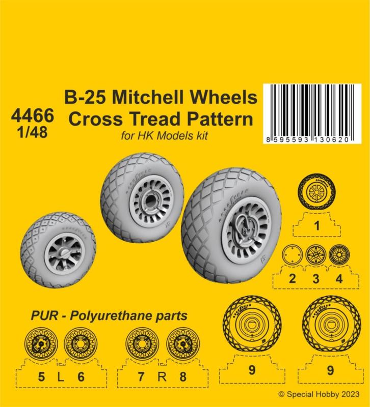 8595593130620 - B-25 Mitchell Wheels  Cross Tread Pattern [HKM]