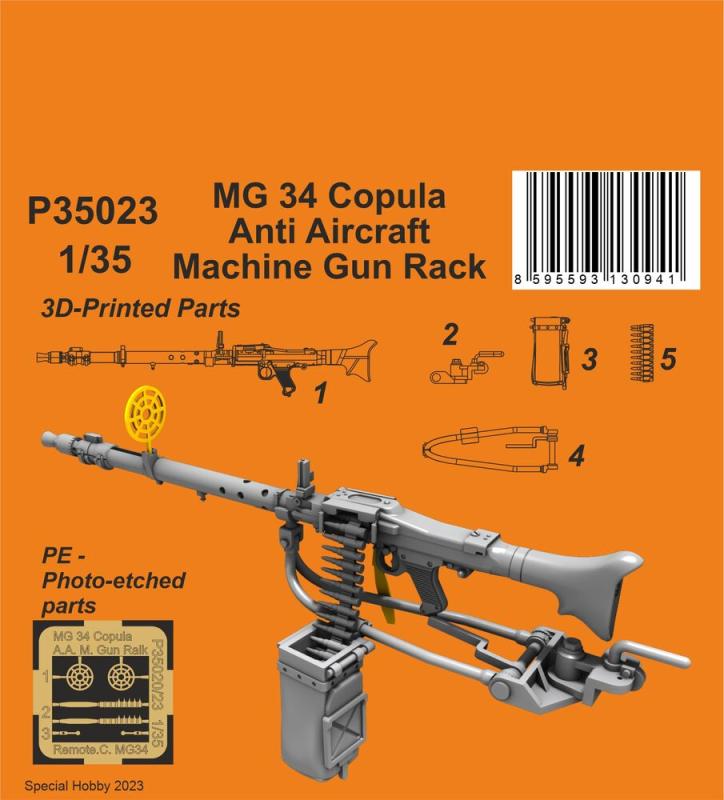 8595593130941 - MG 34 Copula Anti Aircraft Machine Gun Ralk (2 pcs)