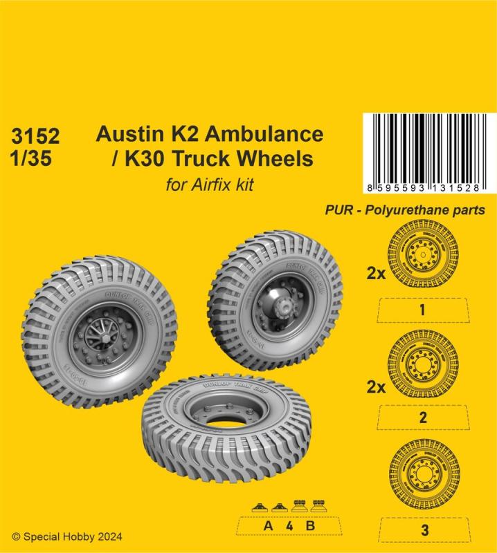 8595593131528 - Austin K2 Ambulance   K30 Truck - Wheels [Airfix]