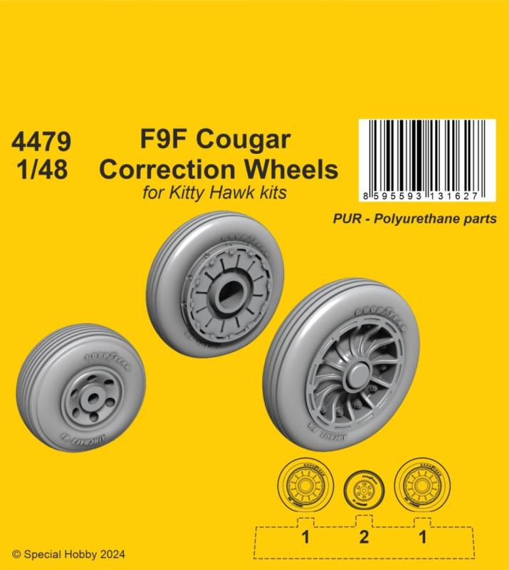 8595593131627 - F9F Cougar Correction Wheels  [Kitty Hawk]