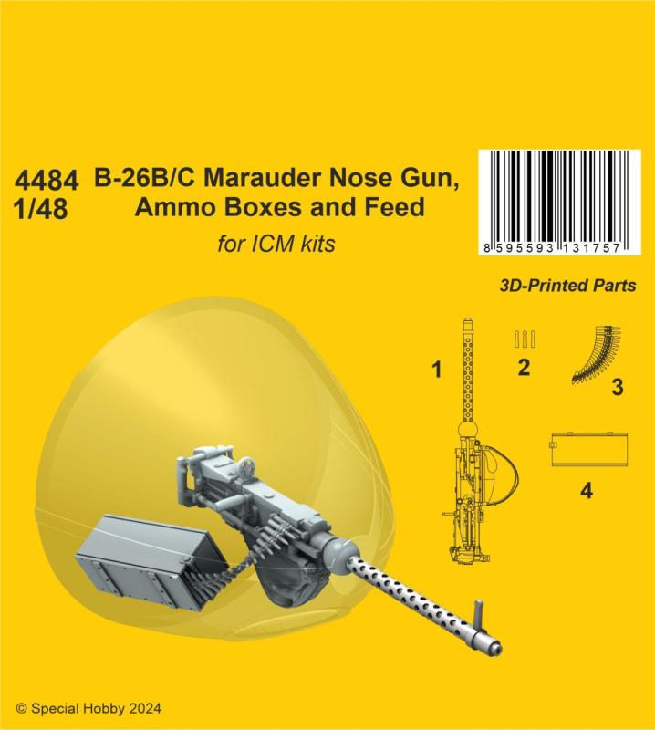 8595593131757 - B-26B C Marauder - Nose Gun Ammo Boxes and Feed [ICM]