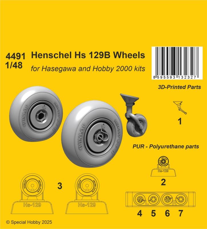 8595593132327 - Henschel Hs 129B - Wheels  [Hobby 2000]