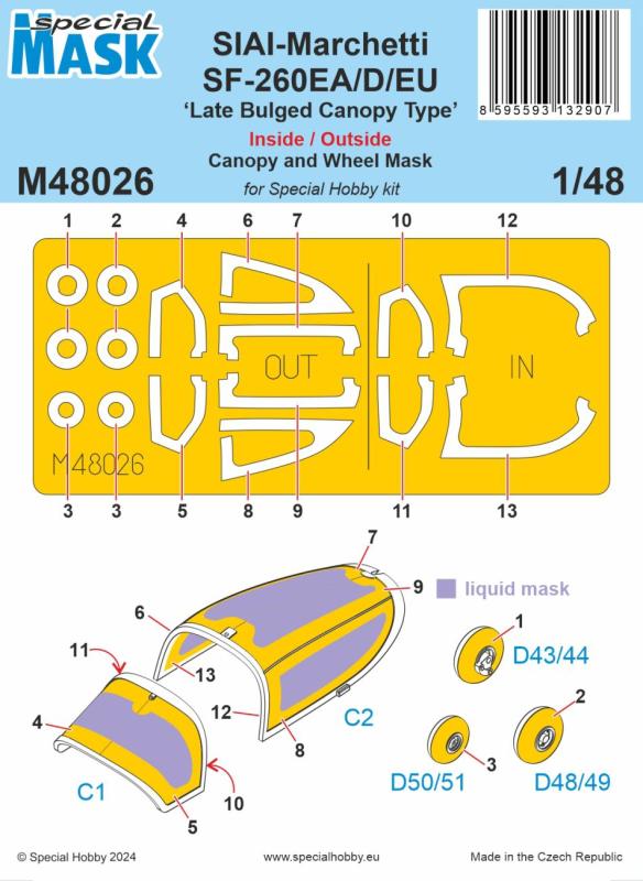 8595593132907 - SF-260EA D EU - Late Bulged Canopy Type - Mask 8595593132907 - SF-260EA D EU - Late Bulged Canopy Type - Mask