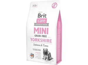 8595602520213 - - brit Care Mini Yorkshire Grain Free Lachs und Thunfisch – Trockenfutter für Hunde – 7 kg