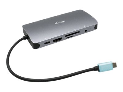 8595611703331 - I-TEC USB-C Metal Nano Dock 1xHDMI 1xVGA 1xSD Kartenleser 1xmicroSD Kartenleser 1xGLAN 1xAudio Mic 3xUSB 31 1xUSB-C Data 1xUSB-C PD (C31NANODOCKVGAPD)