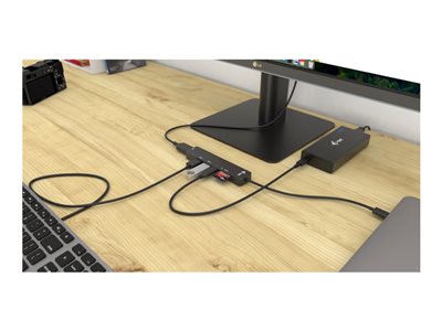 8595611703928 - USB-C Travel Easy Dock 4K HDMI + Power Delivery 60 W - Verkabelt - USB 32 Gen 1 (31 Gen 1) Type-C - 60 W - Schwarz - MicroSD (TransFlash) - SD - Android - Chrom (C31TRAVELEASYDOCKPD)