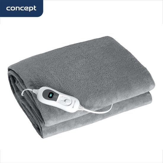 8595631012758 - Concept DV7410 Electric Heat Blanket - Überdecke - Double - Fleece - Abschaltautomatik - Überhitzungsschutz - 3 Heizstufen - 180 x 130 cm