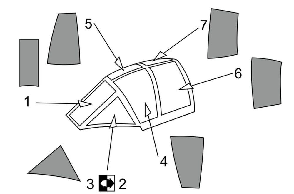 8595683903462 - MXY-7 Ohka model 22 Canopy mask (kit)