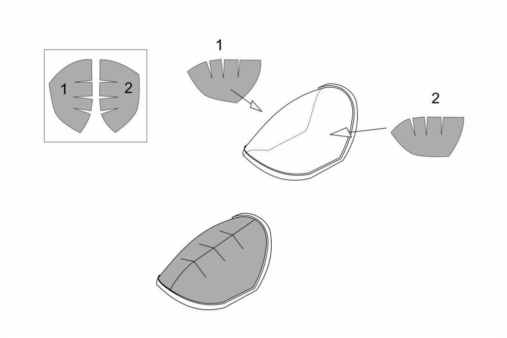 8595683905497 - Me P1103 rocket fighter canopy mask (kit)