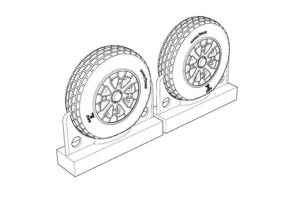 8595683907040 - F4U Corsair Block Thread Wheels set