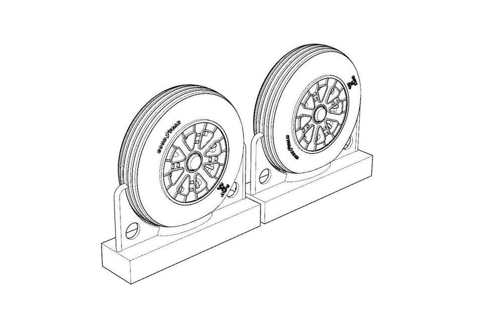 8595683907057 - F4U Corsair Ribbed Thread Wheels set