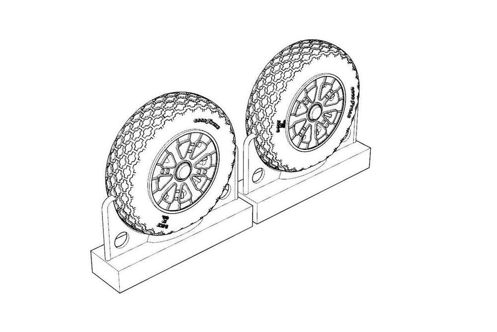 8595683907071 - F4U Corsair Cross Thread Wheels set