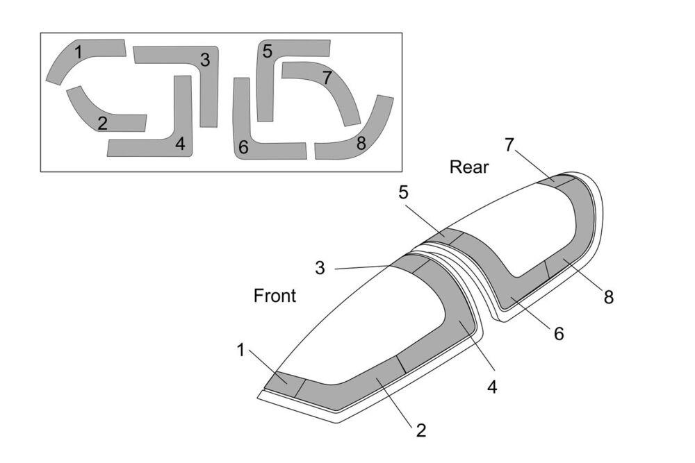 8595683907446 - DG-1000S Glider Canopy mask (BRENGUN kit)