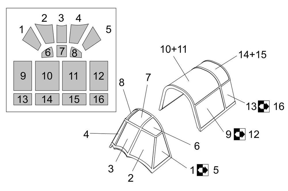 8595683908153 - Henschel Hs-126 Canopy mask (kit)