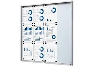 8596052045530 - SHOWDOWN Vitrine Magnetisch 12 x A4 Wandmontiert Abschließbar Innenbereich 906 (B) x 948 (H) cm Silber 8596052045530 - SHOWDOWN Vitrine Magnetisch 12 x A4 Wandmontiert Abschließbar Innenbereich 906 (B) x 948 (H) cm Silber