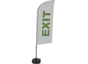 8596052143724 - SHOWDOWN Strandflagge Exit Windform Grau 330 x 89 cm Einzel Aluminium