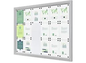 8596052184178 - SHOWDOWN Vitrine Magnetisch 18 x A4 Wandmontiert Abschließbar Außenbereich 141 (B) x 1012 (H) cm Silber 8596052184178 - SHOWDOWN Vitrine Magnetisch 18 x A4 Wandmontiert Abschließbar Außenbereich 141 (B) x 1012 (H) cm Silber