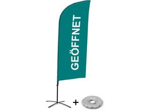 8596052188671 - Beachflagset - Geöffnet - Deutsch - Grün - Alu - Showdown Displays