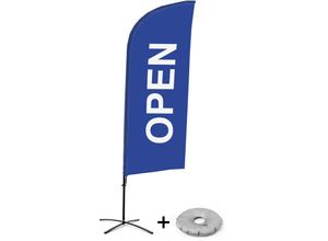 8596052188701 - Beachflagset - Geöffnet - Englisch - Blau - Alu - Showdown Displays