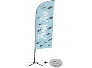 8596052188855 - Beachflagset - Frischer Fisch - Englisch - Alu - Showdown Displays