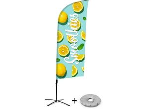 8596052188893 - Beachflagset - Smoothies Zitrone - Kreuzständer - Showdown Displays