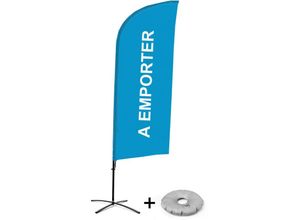 8596052189593 - Beachflagset - Take Away - Französisch - Blau - Alu - Showdown Displays