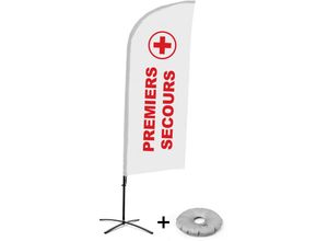 8596052189746 - Beachflagset - Erste Hilfe - Französisch - Alu - Showdown Displays