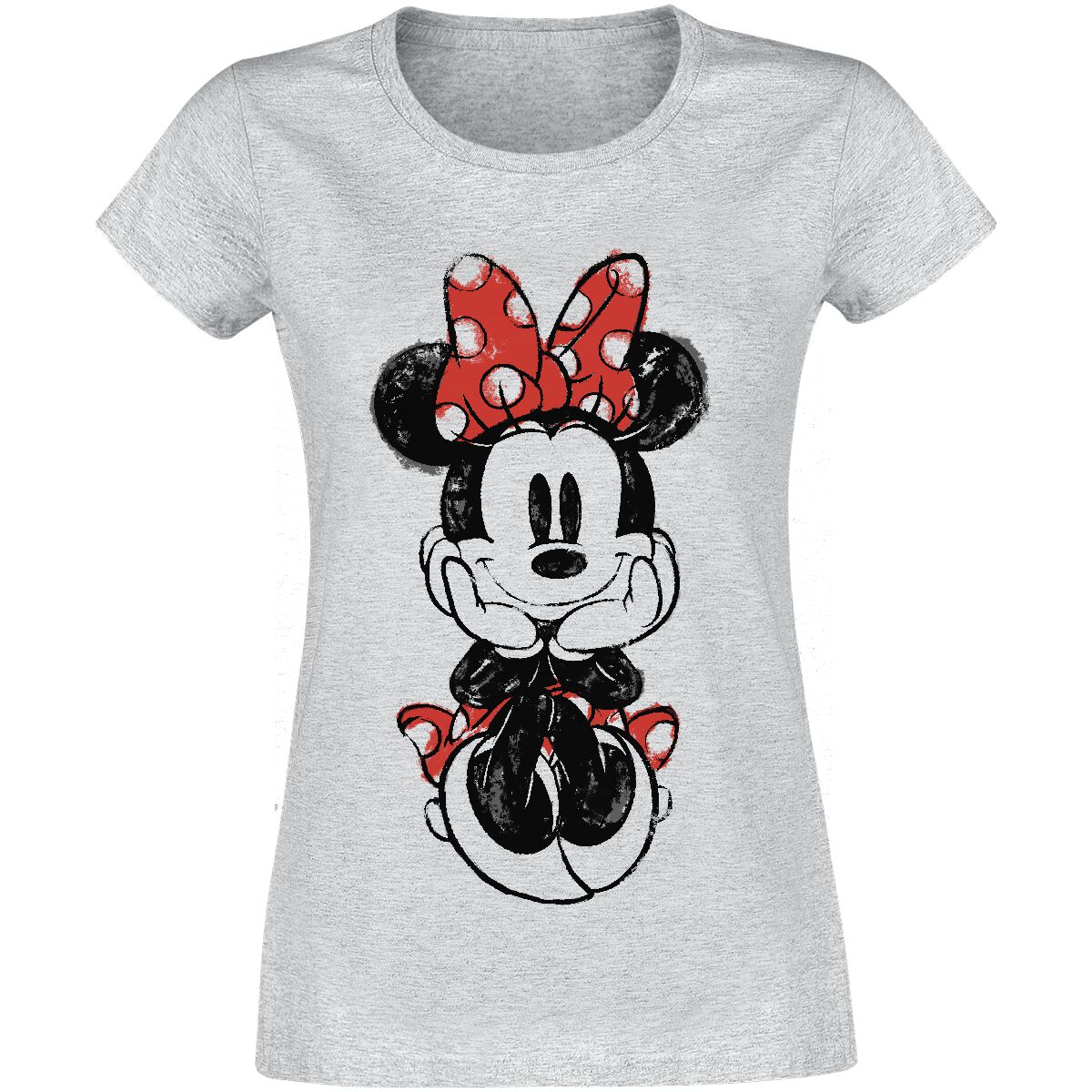 8596488180607 - Mickey Mouse Minnie Maus T-Shirt grau