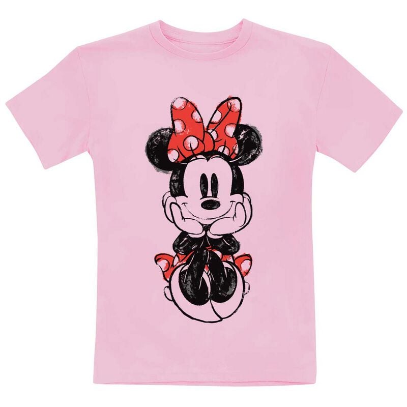 8596488378080 - Kids - Sitting Minnie Sketch T-Shirt pink in 140 8596488378080 - Kids - Sitting Minnie Sketch T-Shirt pink in 140