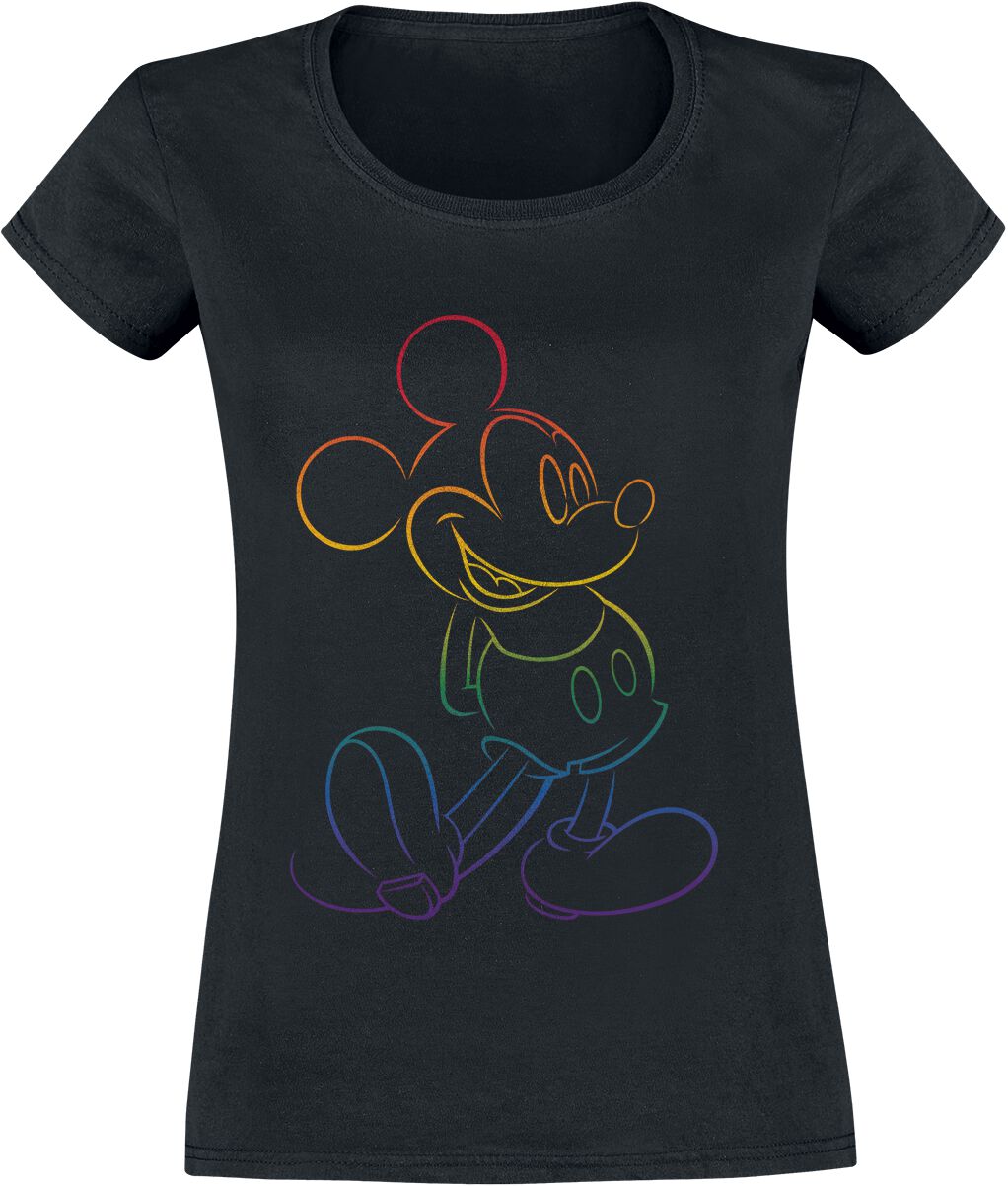 8596488910334 - Rainbow Micky T-Shirt schwarz in M