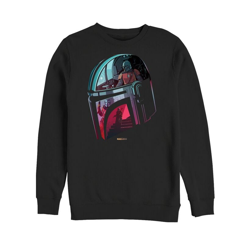 8596594412975 - The Mandalorian - Helmet Explanation Sweatshirt schwarz in XXL