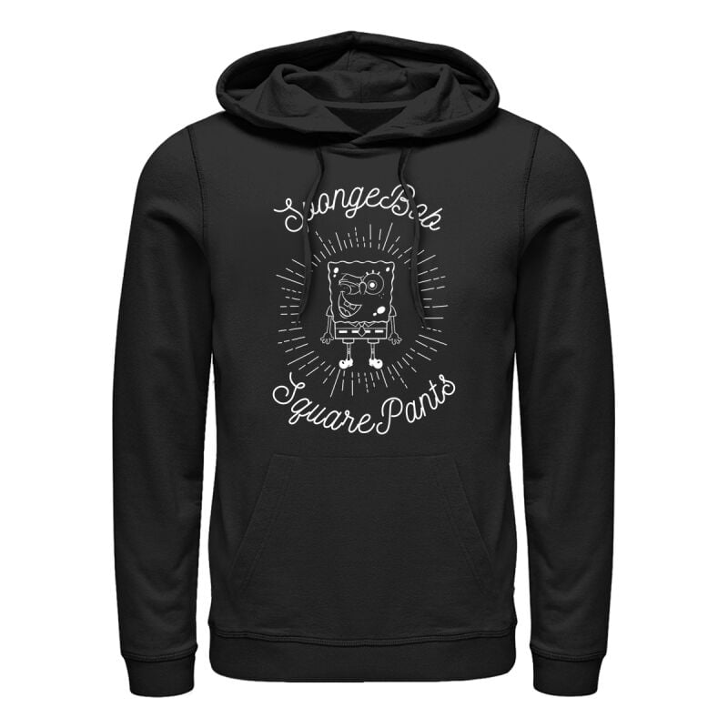 8596607281338 - SpongeBob Outline Kapuzenpullover schwarz in 3XL