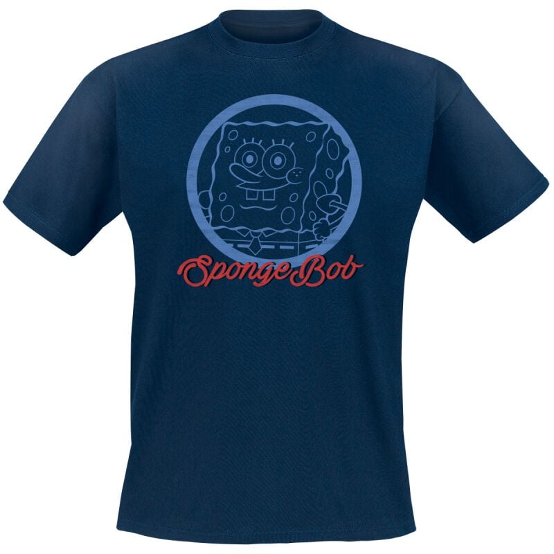 8596607377284 - SpongeBob Circle T-Shirt navy in 3XL