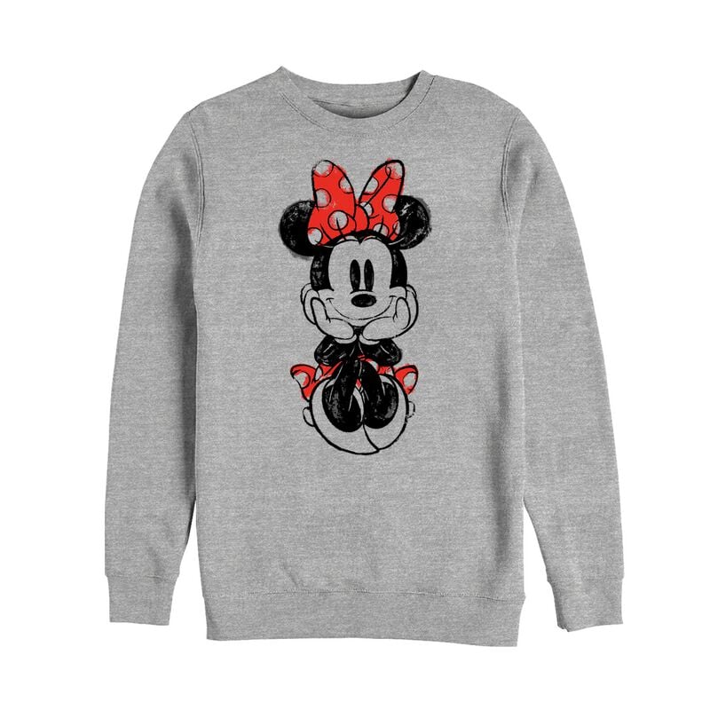 8596612535815 - Sitting Minnie Sketch Sweatshirt grau in M