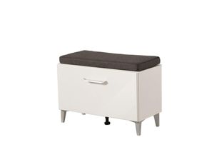 8600608014458 - INOSIGN Schuhbank »Como Schuhschrank Schuhregal Schuhtruhe Breite 75 cm« mit Sitzkissen und eine Klapptür in Opaque Weiss