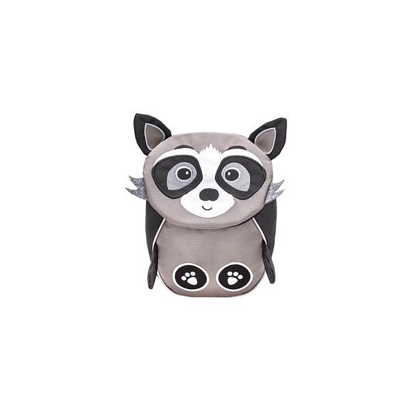 8605036823634 - Kindergartenrucksack Mini Animals Raccoon Kunstfaser grauschwarz 8605036823634 BELMIL