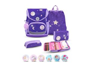 8605036846749 - Rucksack Compact Plus Premium Schulranzen Set 5-t Dahlia Federtasche