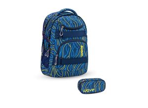 8605036849955 - Rucksack Infinity Schulrucksack Set 2 tlg Yellow Lines Kinder Ranzen