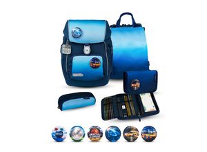 8605036862923 - Rucksack Comfy Plus Premium Schulranzen Set 5-teilig Blue Navy Tasche